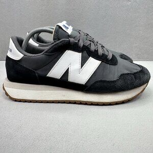 New Balance 237 Mens Size 9 (D) Shoes Black Gray Gum Athletic Casual Sneakers